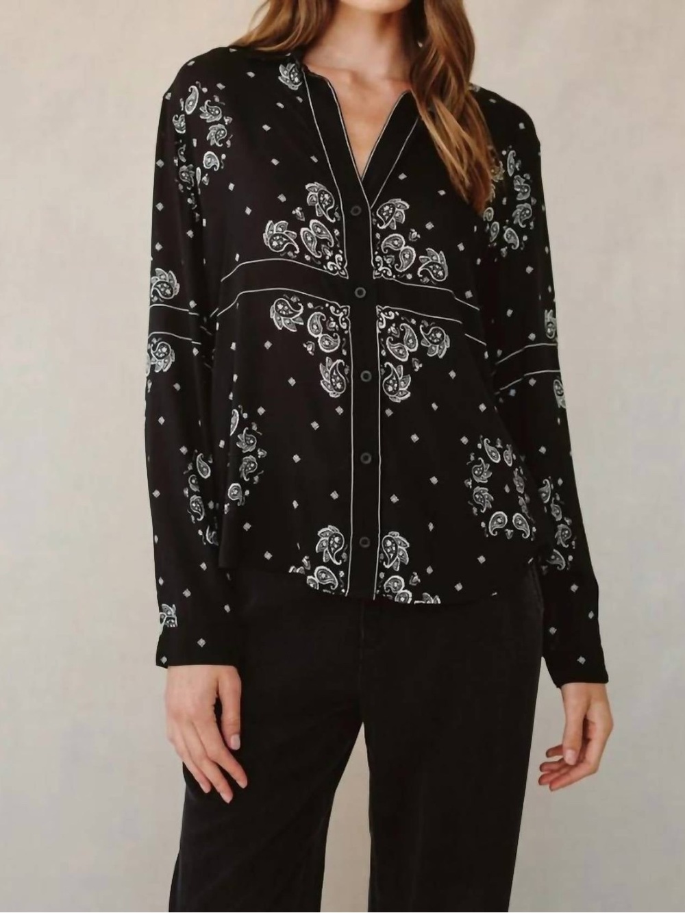Brand New Anthropologie Paisley Button Down Bandana Print Blouse.  (XS, S, L )